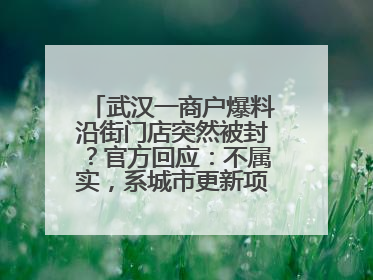 武汉一商户爆料沿街门店突然被封？官方回应：不属实，系城市更新项目征迁打围，此前已公示