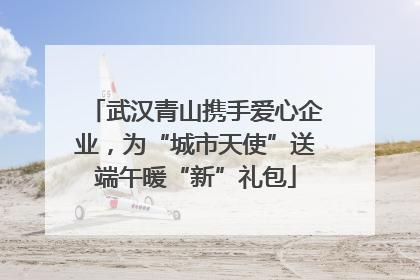 武汉青山携手爱心企业，为“城市天使”送端午暖“新”礼包