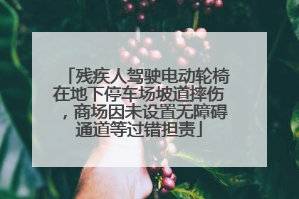 残疾人驾驶电动轮椅在地下停车场坡道摔伤，商场因未设置无障碍通道等过错担责