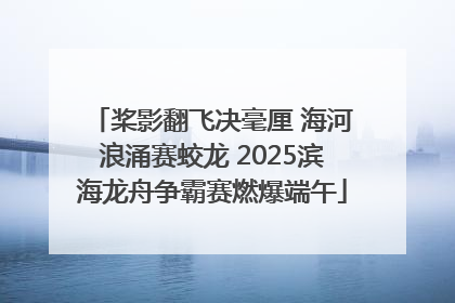 桨影翻飞决毫厘 海河浪涌赛蛟龙 2025滨海龙舟争霸赛燃爆端午
