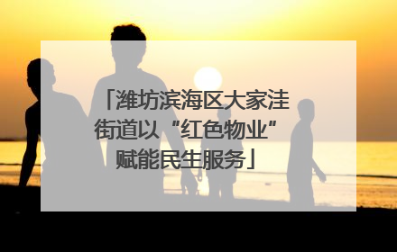 潍坊滨海区大家洼街道以“红色物业”赋能民生服务