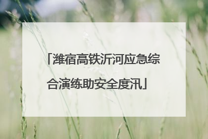 潍宿高铁沂河应急综合演练助安全度汛