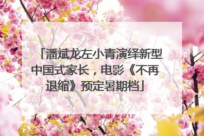 潘斌龙左小青演绎新型中国式家长，电影《不再退缩》预定暑期档