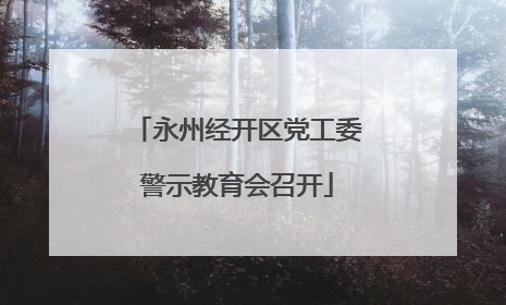 永州经开区党工委警示教育会召开