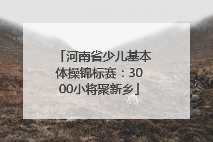 河南省少儿基本体操锦标赛：3000小将聚新乡