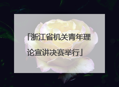 浙江省机关青年理论宣讲决赛举行
