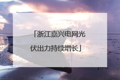 浙江嘉兴电网光伏出力持续增长