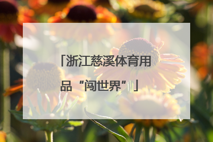 浙江慈溪体育用品“闯世界”