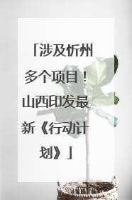 涉及忻州多个项目！山西印发最新《行动计划》
