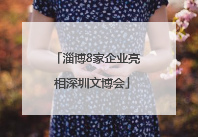 淄博8家企业亮相深圳文博会