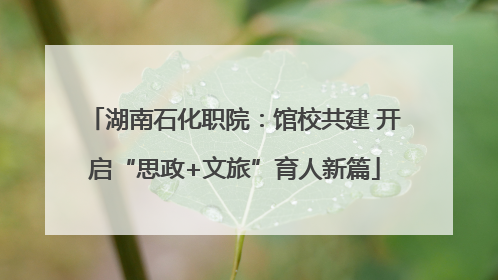 湖南石化职院：馆校共建 开启“思政+文旅”育人新篇