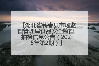 湖北省蕲春县市场监督管理局食品安全监督抽检信息公告（2025年第2期）