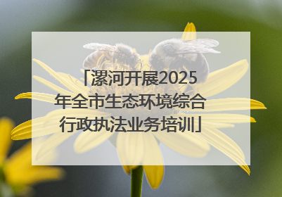 漯河开展2025年全市生态环境综合行政执法业务培训