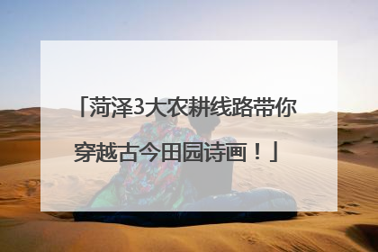 菏泽3大农耕线路带你穿越古今田园诗画！