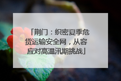荆门：织密夏季危货运输安全网，从容应对高温汛期挑战