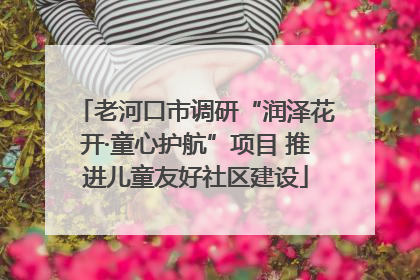 老河口市调研“润泽花开·童心护航”项目 推进儿童友好社区建设