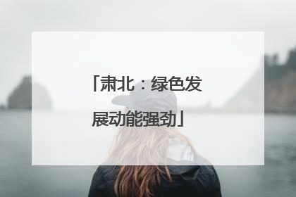 肃北：绿色发展动能强劲