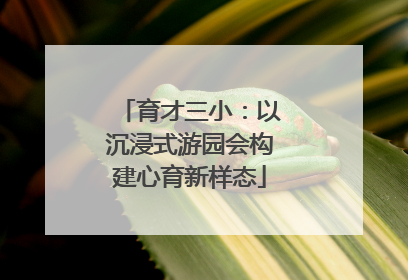 育才三小：以沉浸式游园会构建心育新样态