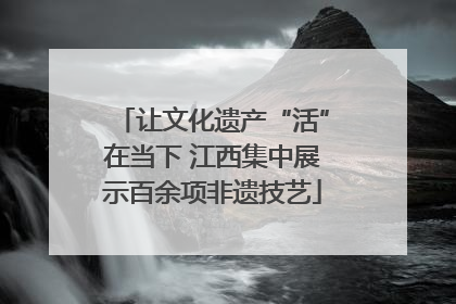 让文化遗产“活”在当下 江西集中展示百余项非遗技艺