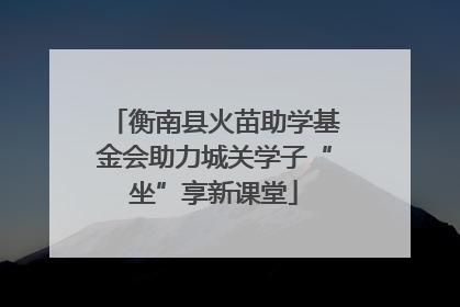 衡南县火苗助学基金会助力城关学子“坐”享新课堂