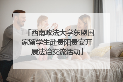 西南政法大学东盟国家留学生赴贵阳贵安开展法治交流活动