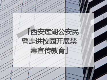 西安莲湖公安民警走进校园开展禁毒宣传教育