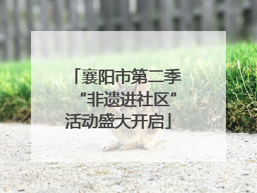 襄阳市第二季“非遗进社区”活动盛大开启