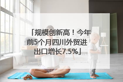 规模创新高！今年前5个月四川外贸进出口增长7.5%