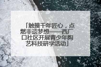 触摸千年匠心，点燃非遗梦想——西厂口社区开展青少年陶艺科技研学活动