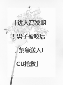 进入高发期！男子被咬后，紧急送入ICU抢救