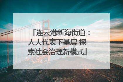 连云港新海街道：人大代表下基层 探索社会治理新模式