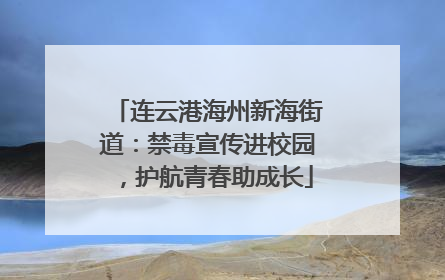 连云港海州新海街道：禁毒宣传进校园，护航青春助成长