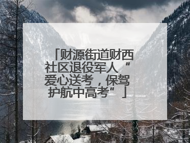财源街道财西社区退役军人“爱心送考，保驾护航中高考”
