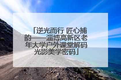 逆光而行 匠心捕韵——淄博高新区老年大学户外课堂解码光影美学密码