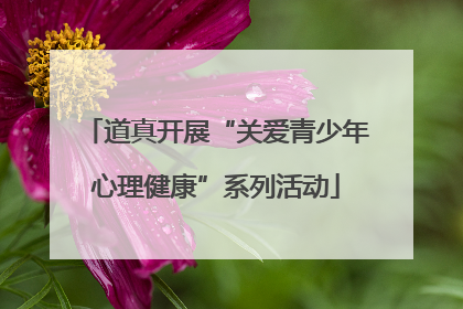 道真开展“关爱青少年心理健康”系列活动