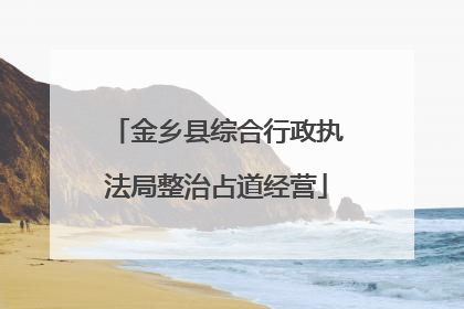 金乡县综合行政执法局整治占道经营