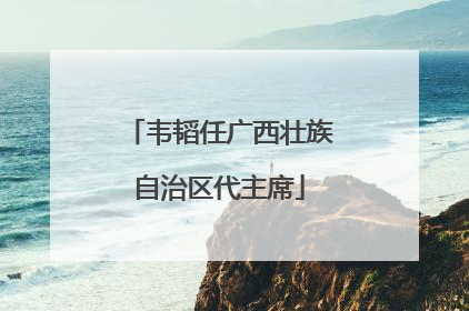韦韬任广西壮族自治区代主席