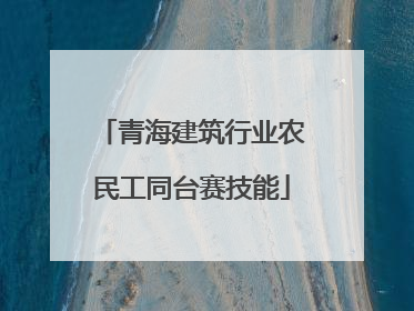 青海建筑行业农民工同台赛技能
