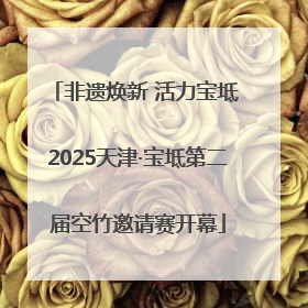 非遗焕新 活力宝坻 2025天津·宝坻第二届空竹邀请赛开幕