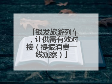 银发旅游列车，让供需有效对接（提振消费一线观察）