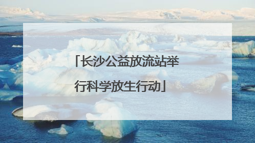 长沙公益放流站举行科学放生行动