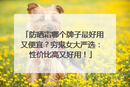 防晒霜哪个牌子最好用又便宜？穷鬼女大严选：性价比高又好用！