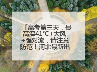 高考第三天，最高温41℃+大风+强对流，请注意防范！河北最新出行信息→
