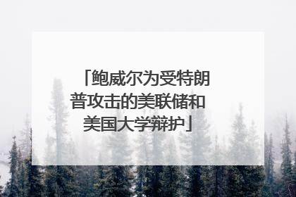 鲍威尔为受特朗普攻击的美联储和美国大学辩护