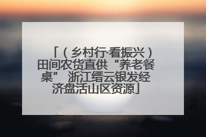 （乡村行·看振兴）田间农货直供“养老餐桌” 浙江缙云银发经济盘活山区资源