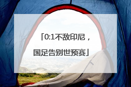 0:1不敌印尼，国足告别世预赛