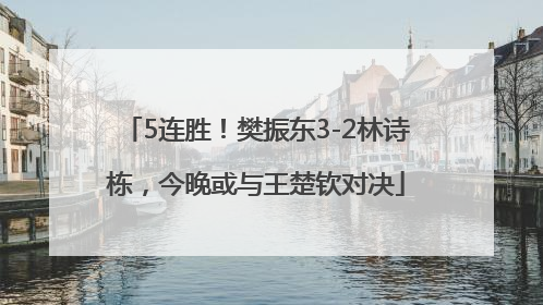 5连胜！樊振东3-2林诗栋，今晚或与王楚钦对决