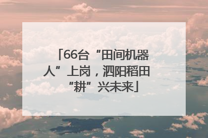 66台“田间机器人”上岗，泗阳稻田“耕”兴未来