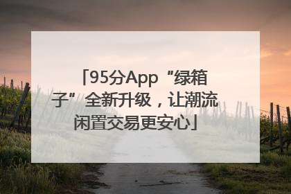 95分App“绿箱子”全新升级，让潮流闲置交易更安心