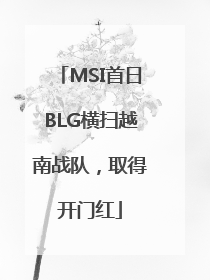 MSI首日BLG横扫越南战队，取得开门红